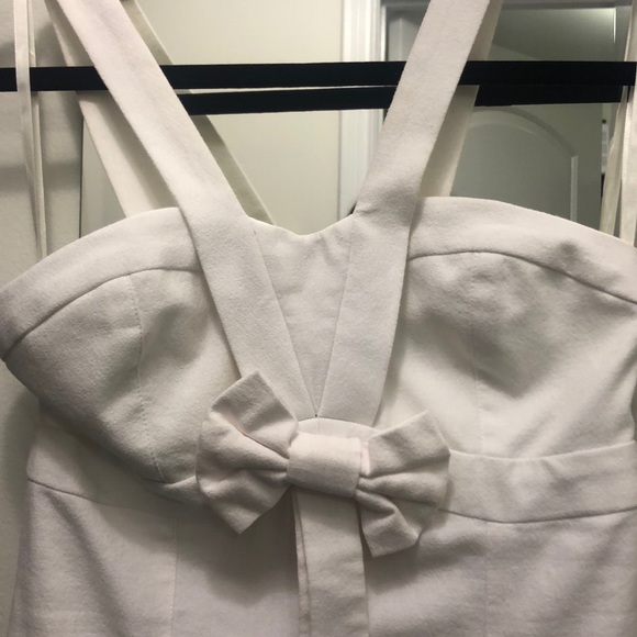 French Connection White Dress with Bow - Picture 7 of 8